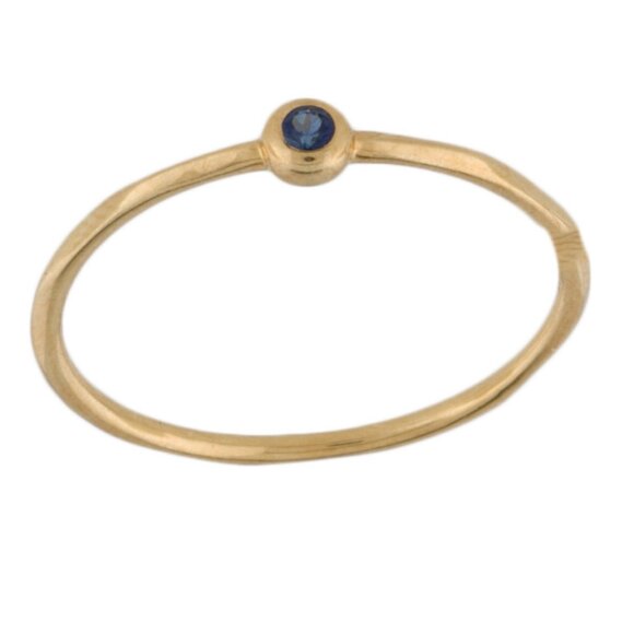 IPPOLITA 18K YELLOW GOLD 750 SAPPHIRE SQUIGGLE MINI STACKING RING - Picture 2 of 9